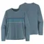 Patagonia Long-Sleeved Capilene Cool Daily Graphic Shirt Line Logo Ridge Stripe Light Plume Grey X-Dye
